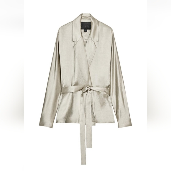 ZW COLLECTION LIMITED EDITION SATIN BELTED BLAZER - Picture 12 of 12